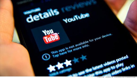 Google снова заблокировал приложение YouTube для Windows Phone