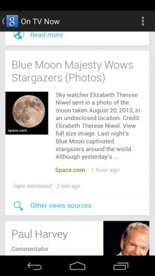Google Now для андроид обновился и получил новые карточки