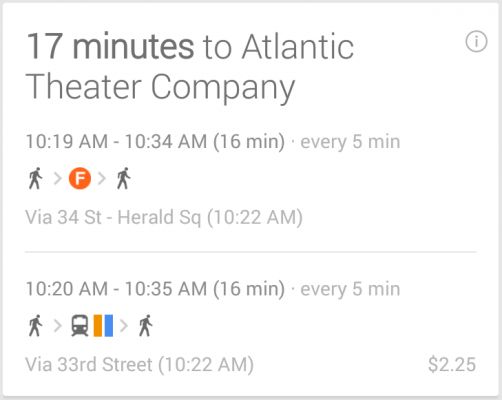 Google Now для андроид обновился и получил новые карточки