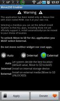 Перенос любого приложения на карту памяти в Android