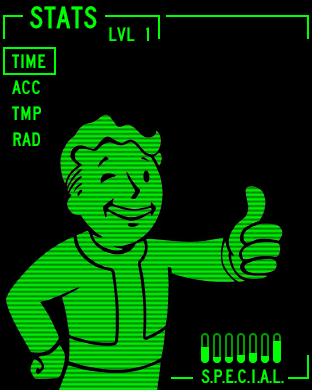 Дизайнер создал простой «циферблат» для Apple Watch в стиле Pip-Boy из Fallout