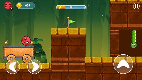 Angry Red Ball 1.2.0. Скриншот 2