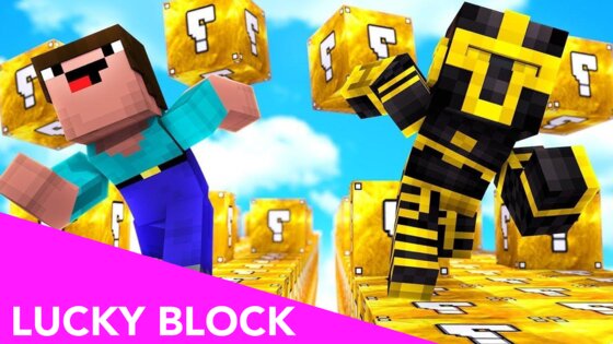 Lucky Block MOD for MCPE 1.1.13. Скриншот 1
