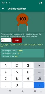 Калькулятор для электронных схем 1.38. Скриншот 3