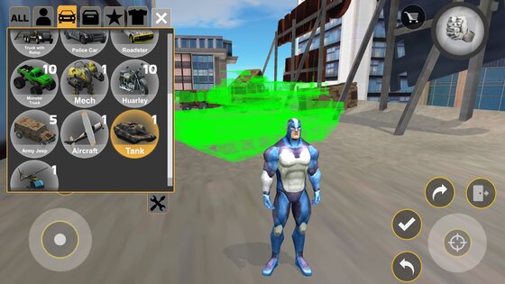 Rope Hero: Cheatground MOD 1.0.1. Скриншот 5