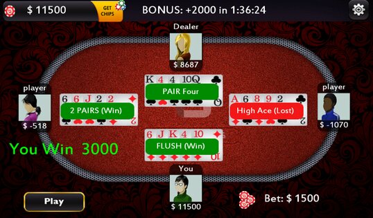 Simple Poker 1.5.1. Скриншот 1