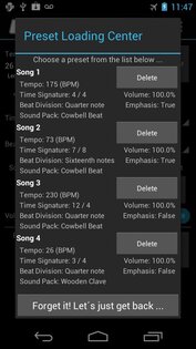 Mobile Metronome 1.2.4F. Скриншот 3