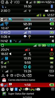 Super Status Bar 0.16.7.4. Скриншот 1