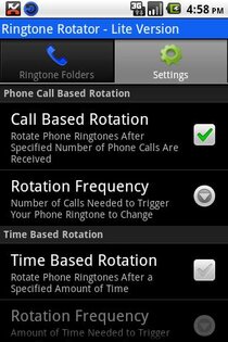 Ringtone Rotator 1.96. Скриншот 4