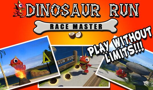 Dinosaur Run - Race Master 23.6.10. Скриншот 1