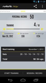 Runtastic Sit-Ups 1.13. Скриншот 1