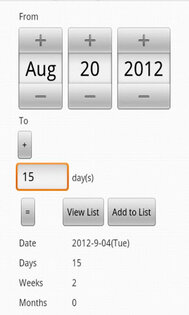 Date Calculator 2.0. Скриншот 3