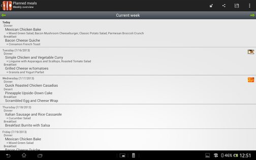 Food Planner 5.2.2.1. Скриншот 12