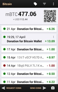 Bitcoin Wallet 11.03. Скриншот 1