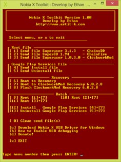 Nokia X Toolkit 1.00. Скриншот 1