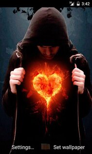 Fire Heart Live Wallpaper 1.0. Скриншот 2