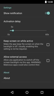 Screen Backlight OFF 1.1.7.0. Скриншот 2