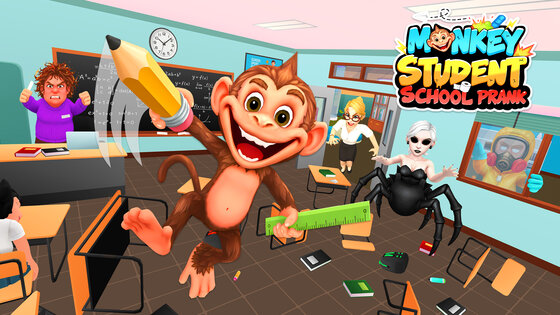 Monkey Student School Prank 1.0.12. Скриншот 6