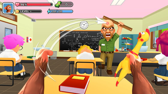Monkey Student School Prank 1.0.12. Скриншот 7