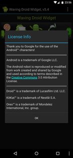 Waving droid Widget. Скриншот 5