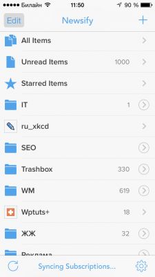 TOP лучших RSS-клиентов для iOS