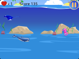 Jumping Dolphin — Ocean Survival. Скриншот 2
