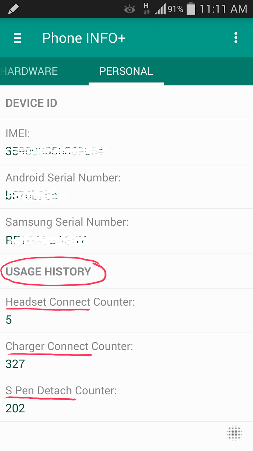 Phone INFO Samsung 3.8.5. Скриншот 4
