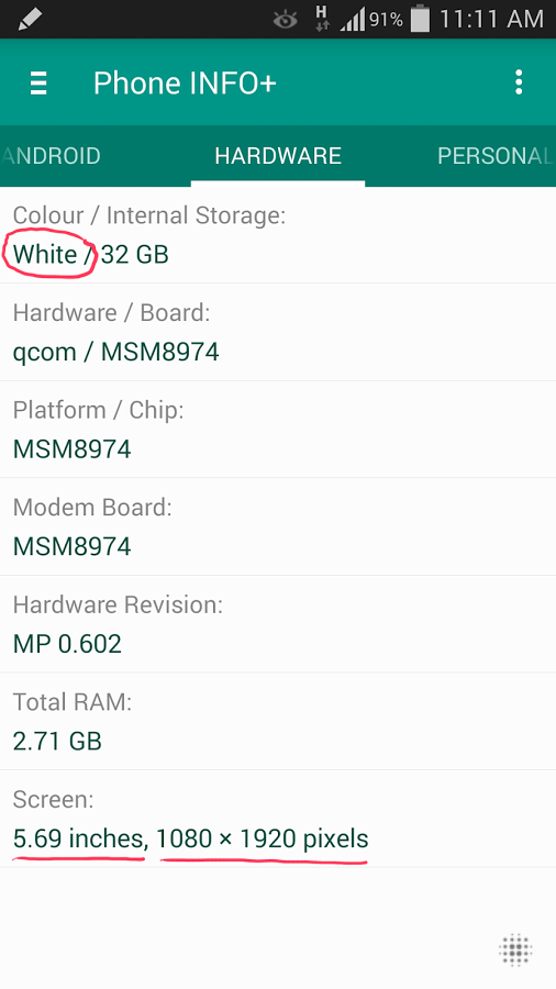 Phone INFO Samsung 3.8.5. Скриншот 5