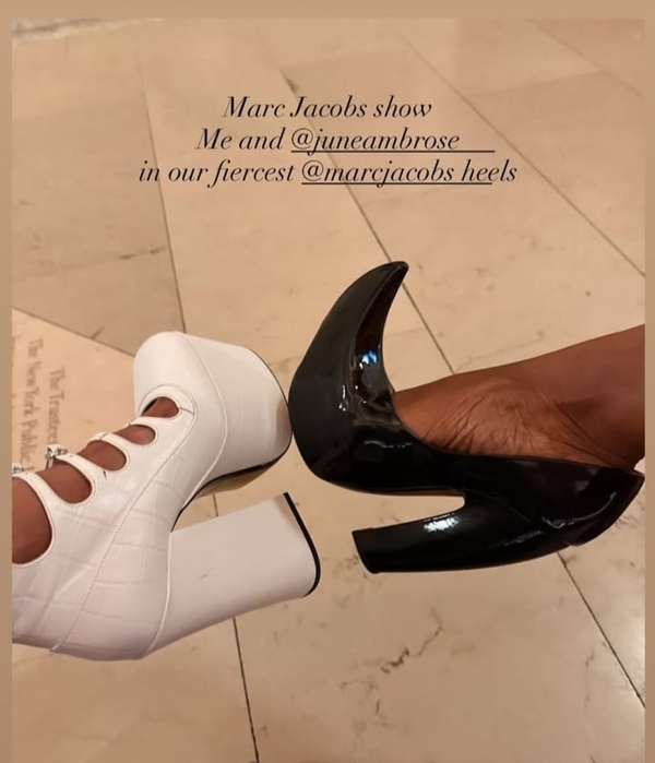 Гости показа и обувь Marc Jacobs