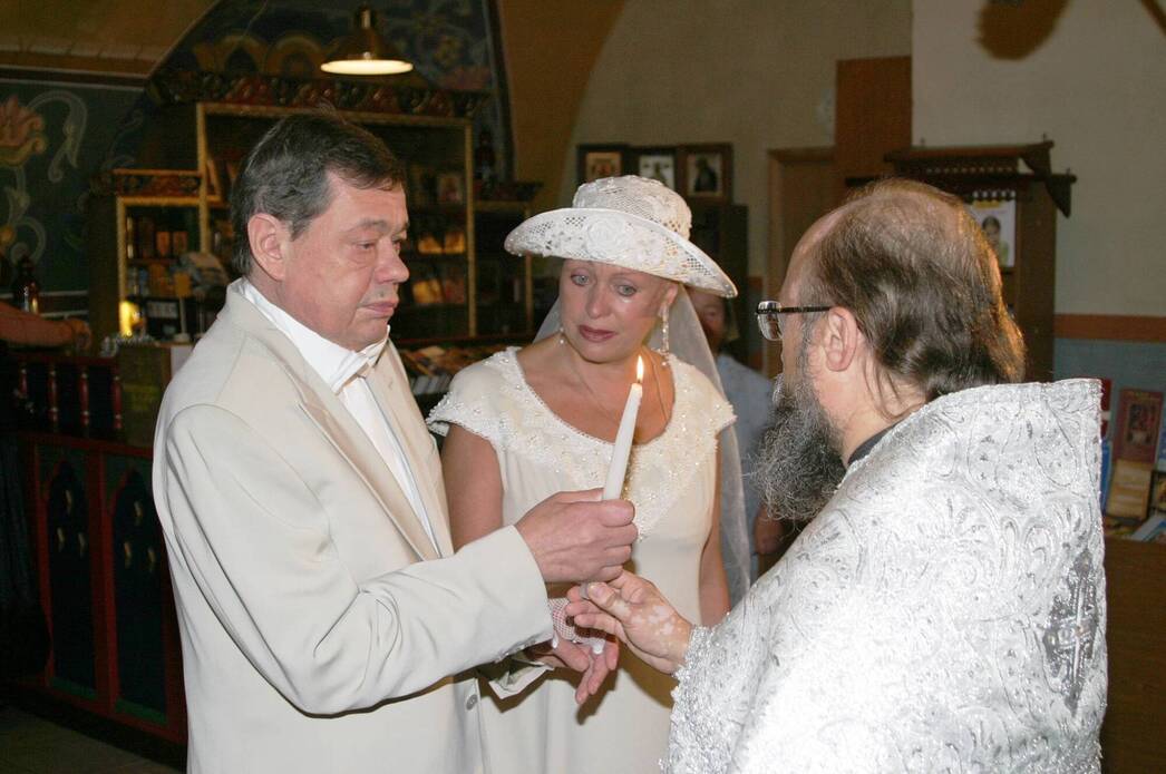 Венчание Людмилы Поргиной и Николая Караченцова. Фото 2005 год