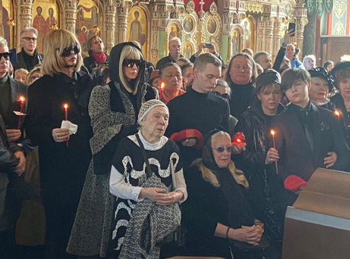 Отпевание Вячеслава Зайцева. Сергей Зверев