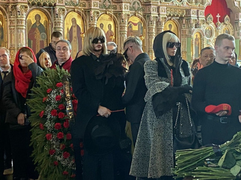 Отпевание Вячеслава Зайцева. Сергей Зверев