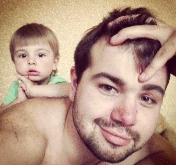 Михаил Казаков с сыном