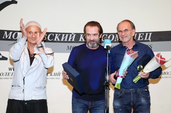 Олег Меньшиков, Владимир Машков, Алексей Гуськов в редакции "МК"