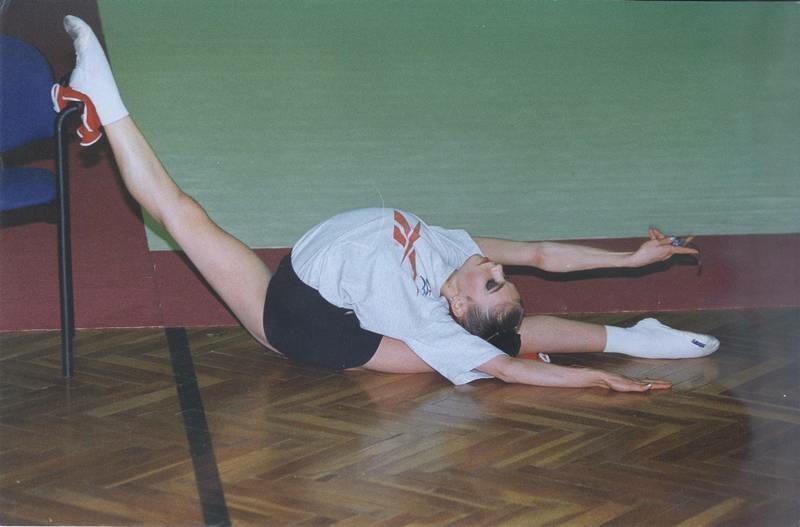 Алина Кабаева на тренировке