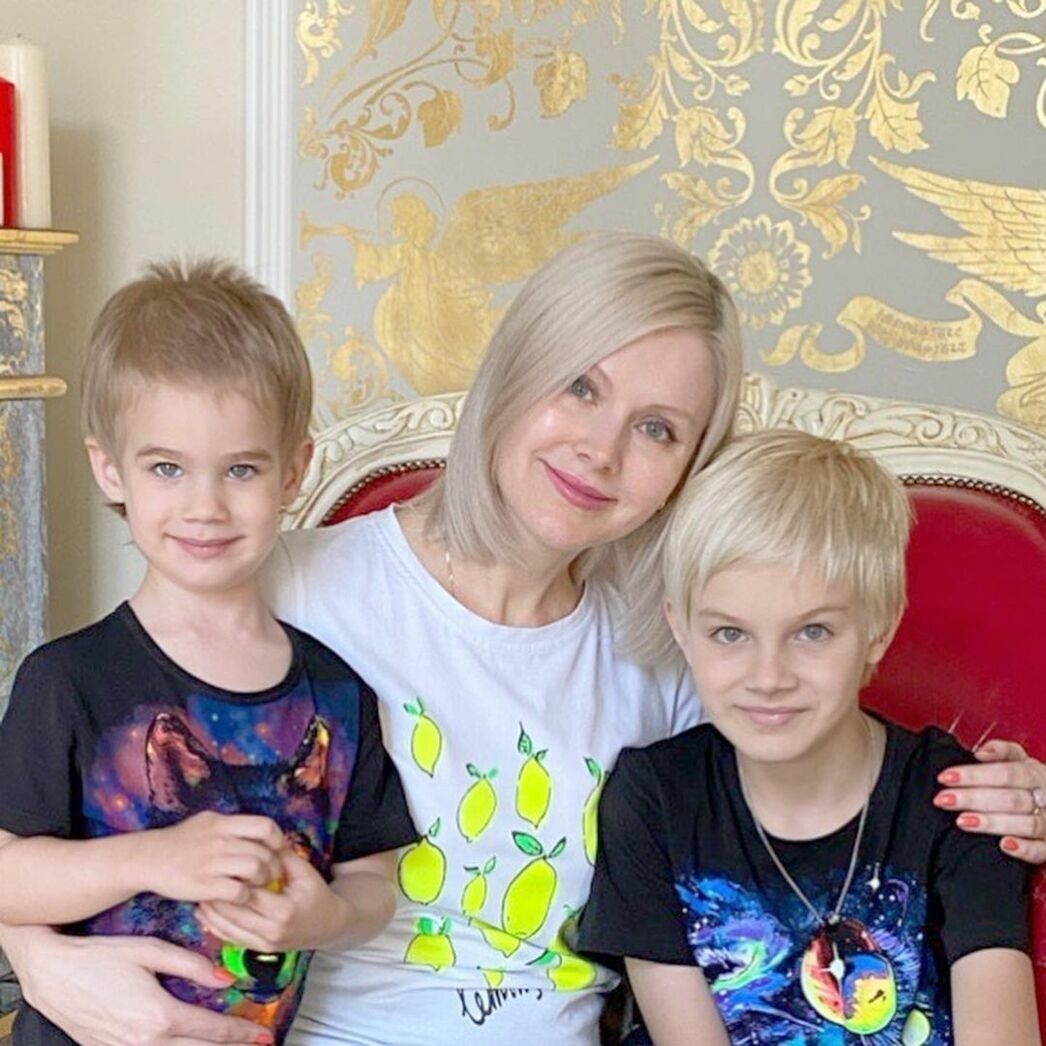 Натали с младшими сыновьями