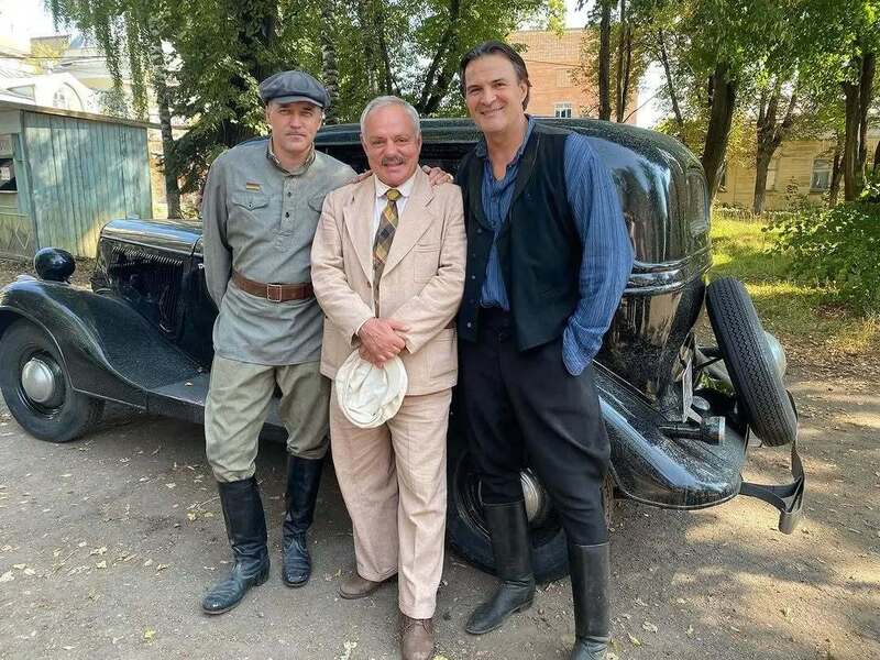 Александр Мохов на съемках сериала "Аллигатор"