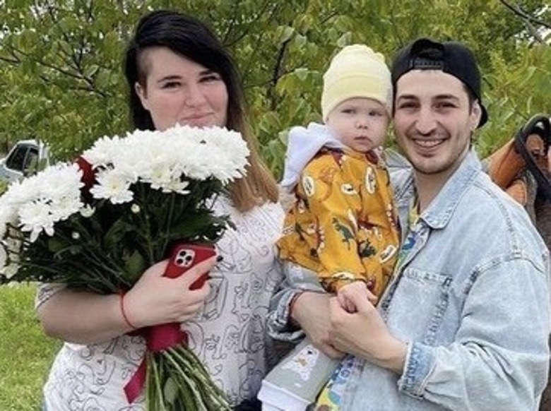 Саша Черно и Иосиф Оганесян с сыном Стефаном