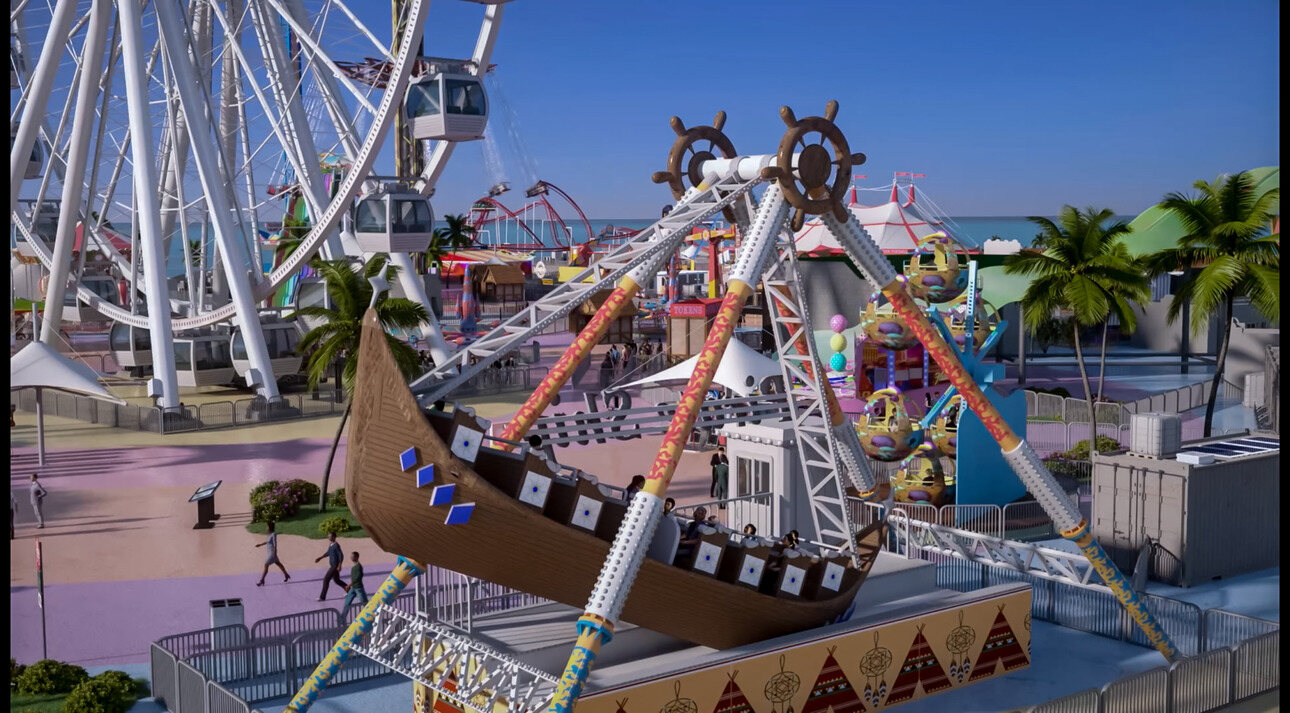 Lusail Winter Wonderland - новый парк с более чем 50 захватывающих аттракционов и высоченным Колесом обозрения, откуда открывается ошеломляющий вид на Доху