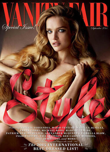 Наталья Водянова на обложке журнала Vanity Fair.