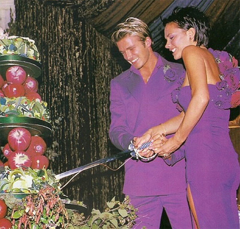 Виктория и Дэвид Бекхэм на свадьбе. Фото: Twitter.com/@victoriabeckham.