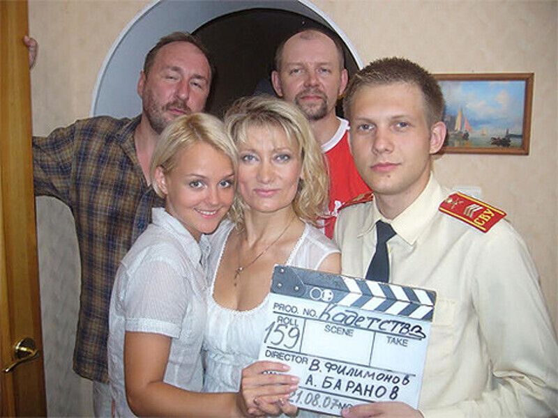 На съемках сериала "Кадетство". Фото: личный архив Ольги Хохловой.