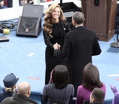 Бейонсе на инаугурации Барака Обамы. Фото: iam.beyonce.com.