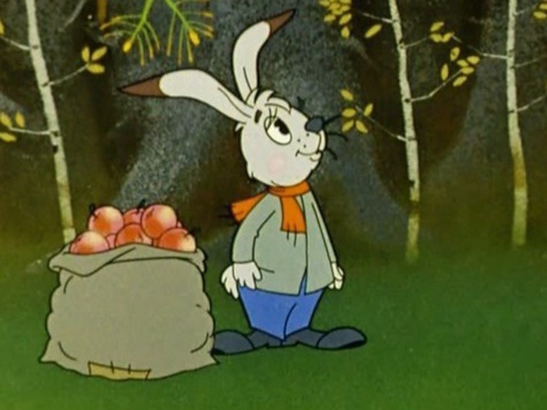 На фото: кадр из мультфильма "Мешок яблок", «Союзмультфильм» (1974 г.)