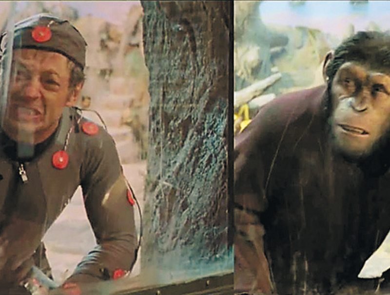 В фильме «Восстание планеты обезьян» Энди Серкис сыграл шимпанзе-революционера по имени Цезарь. Это уже второй раз, когда актеру пришлось перевоплощаться в примата: в картине «Кинг Конг» он исполнил роль гигантской гориллы.