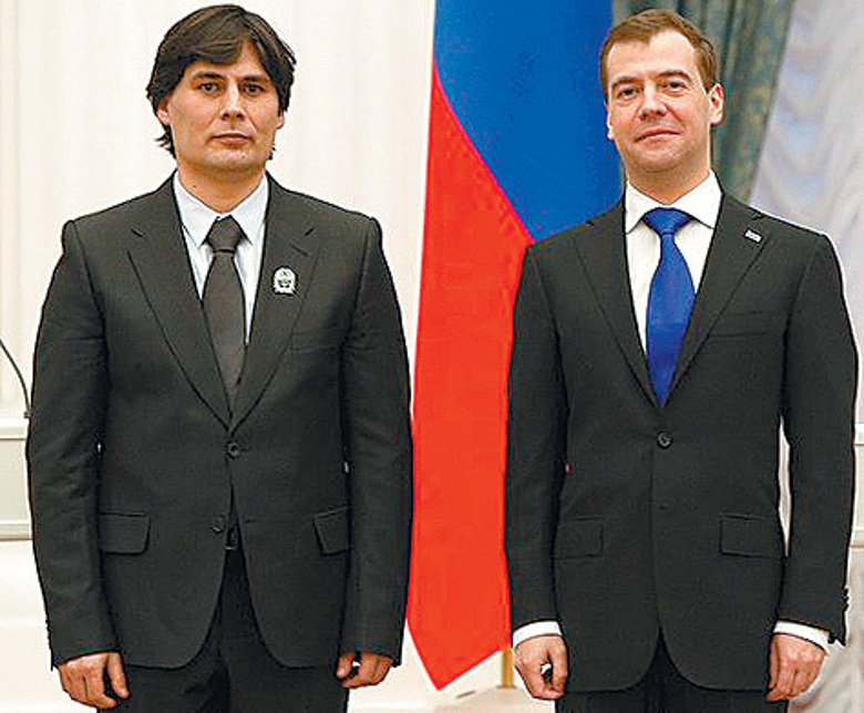 Николай Андреев на награждении в Кремле.