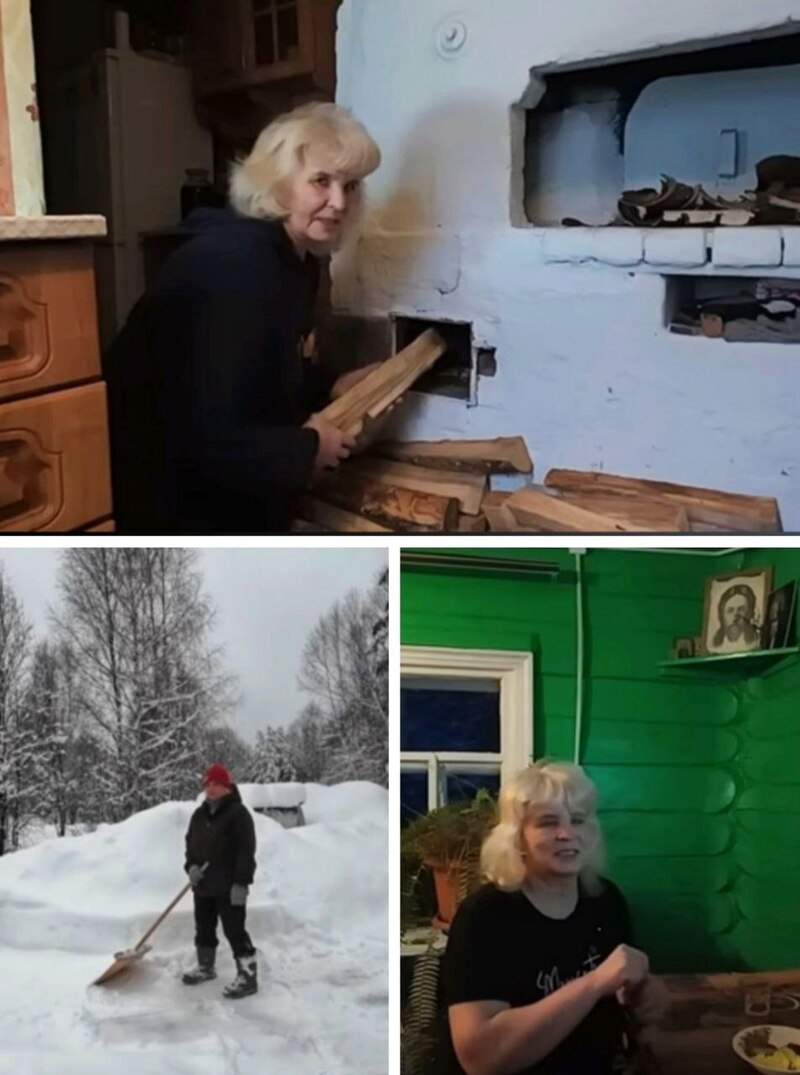 Российский блогер Елена Прошина одна зимует в деревне возле реки Ветлуга